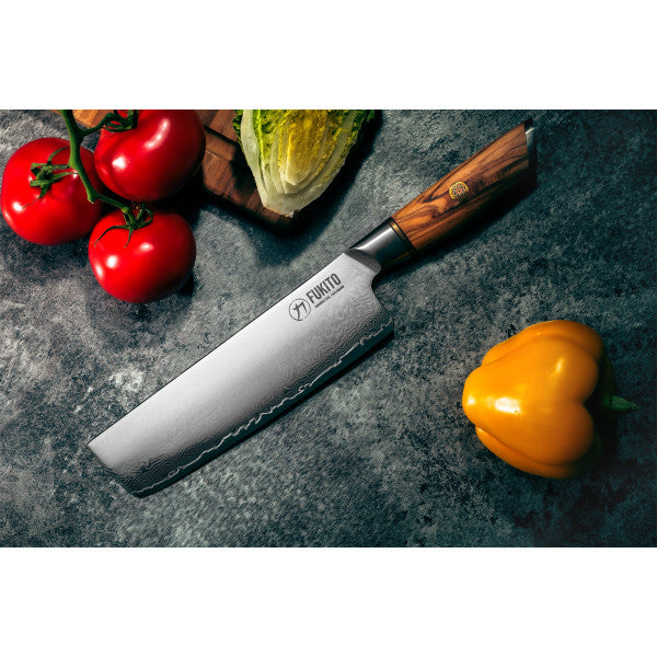 Couteau Fukito Olive Damas modèle Nakiri 17cm Fukito - Mathon - 3