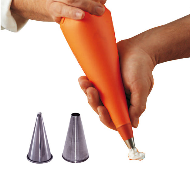 Poche à pâtisserie en silicone et 2 douilles inox De Buyer - Mathon - 2
