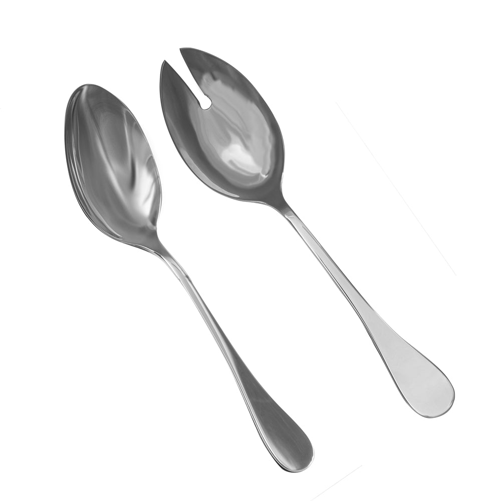 Service 2 pièces à salade Rocco en inox 18/10 Table passion - Mathon