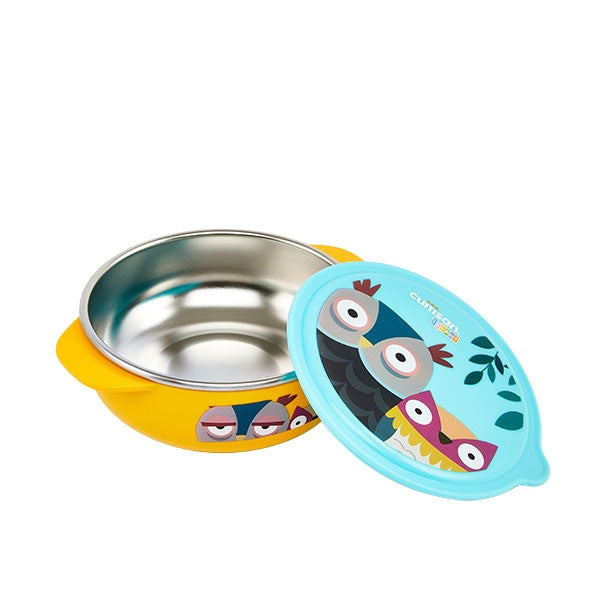 Bol en inox hibou 400 ml jaune Cuitisan - Mathon - 3