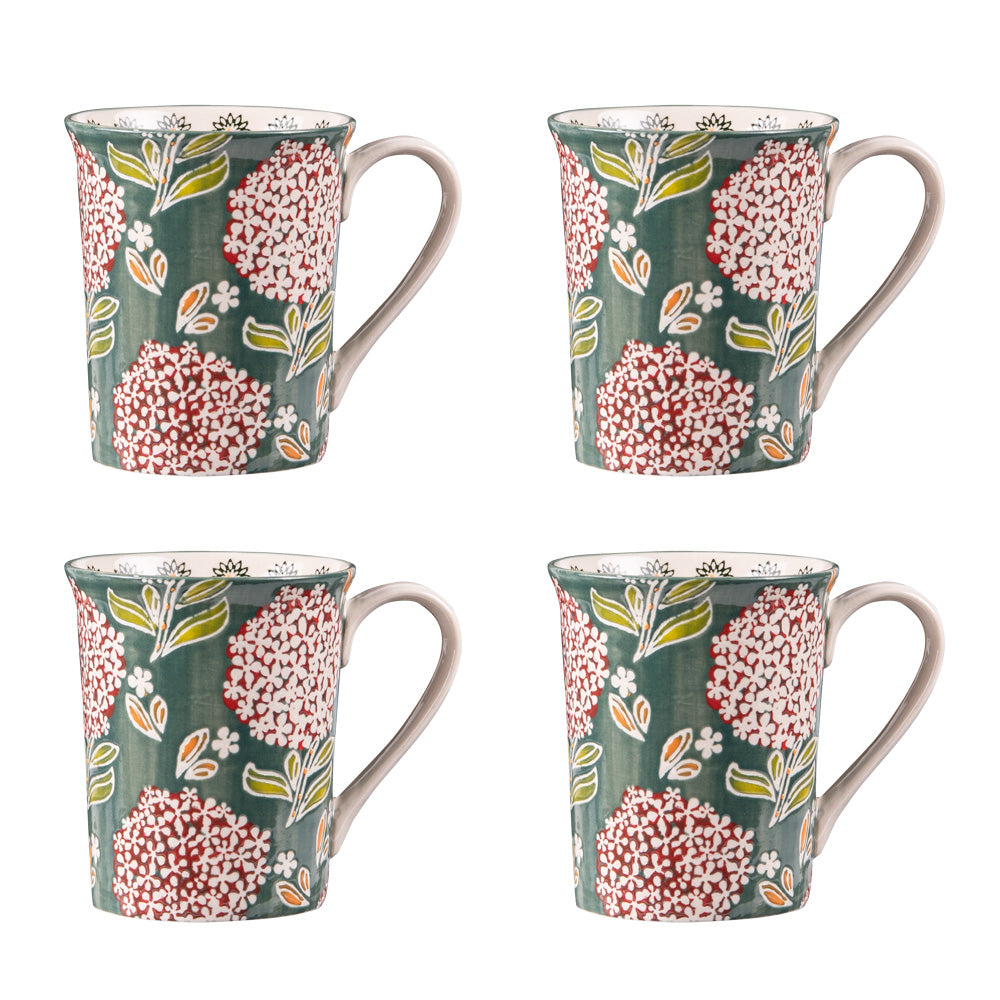 Coffret de 4 mugs 30 cl Cottage Table passion - Mathon - 1