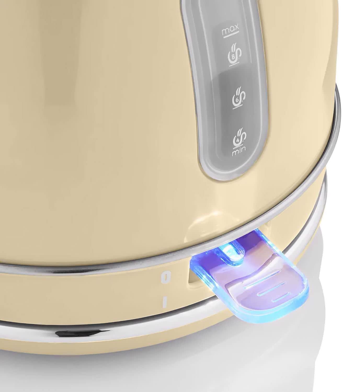 Retro Bouilloire, 1,8 L, Acier Inoxydable sans BPA, Résistance Cachée, sans Fil 3000 Crème  SK14630CNEU - Mathon - 8