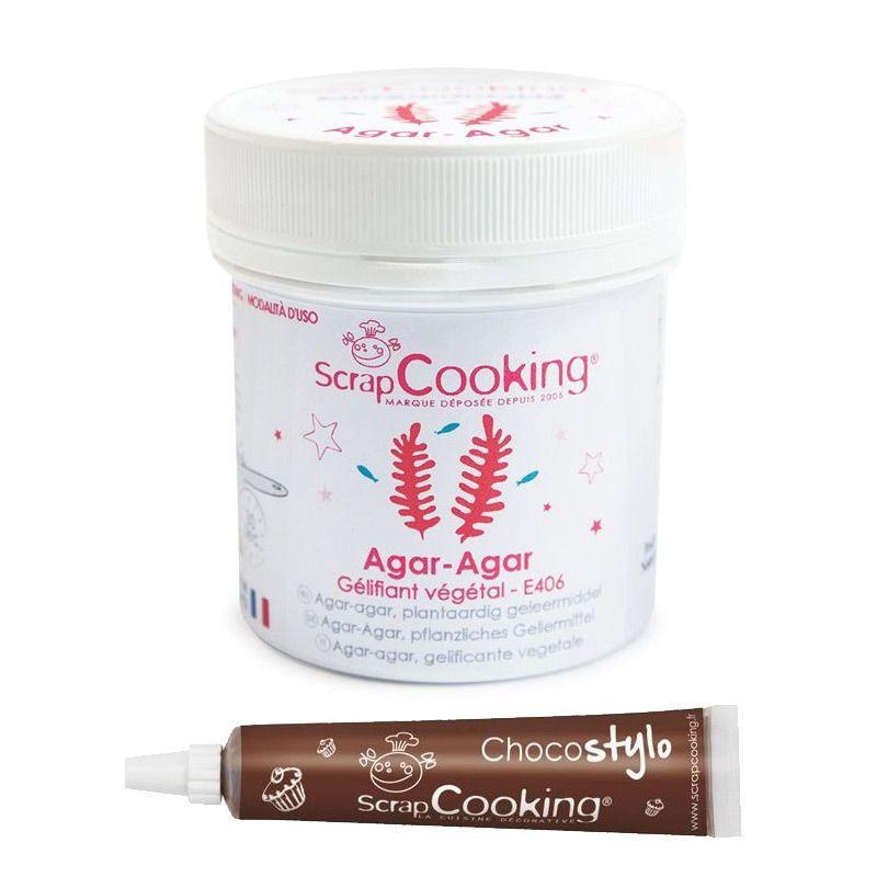 Agar-agar en poudre + Stylo chocolat Scrapcooking - Mathon