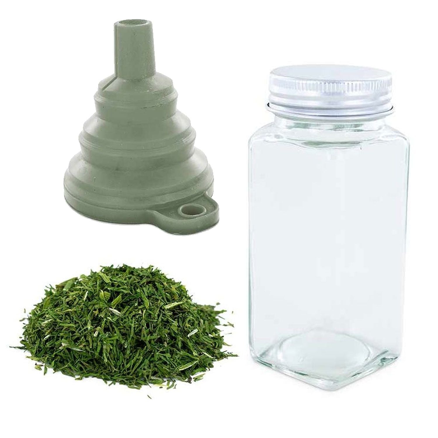 Flacon à épices poudreur + entonnoir + aneth bio 15 g Aromandise - Mathon