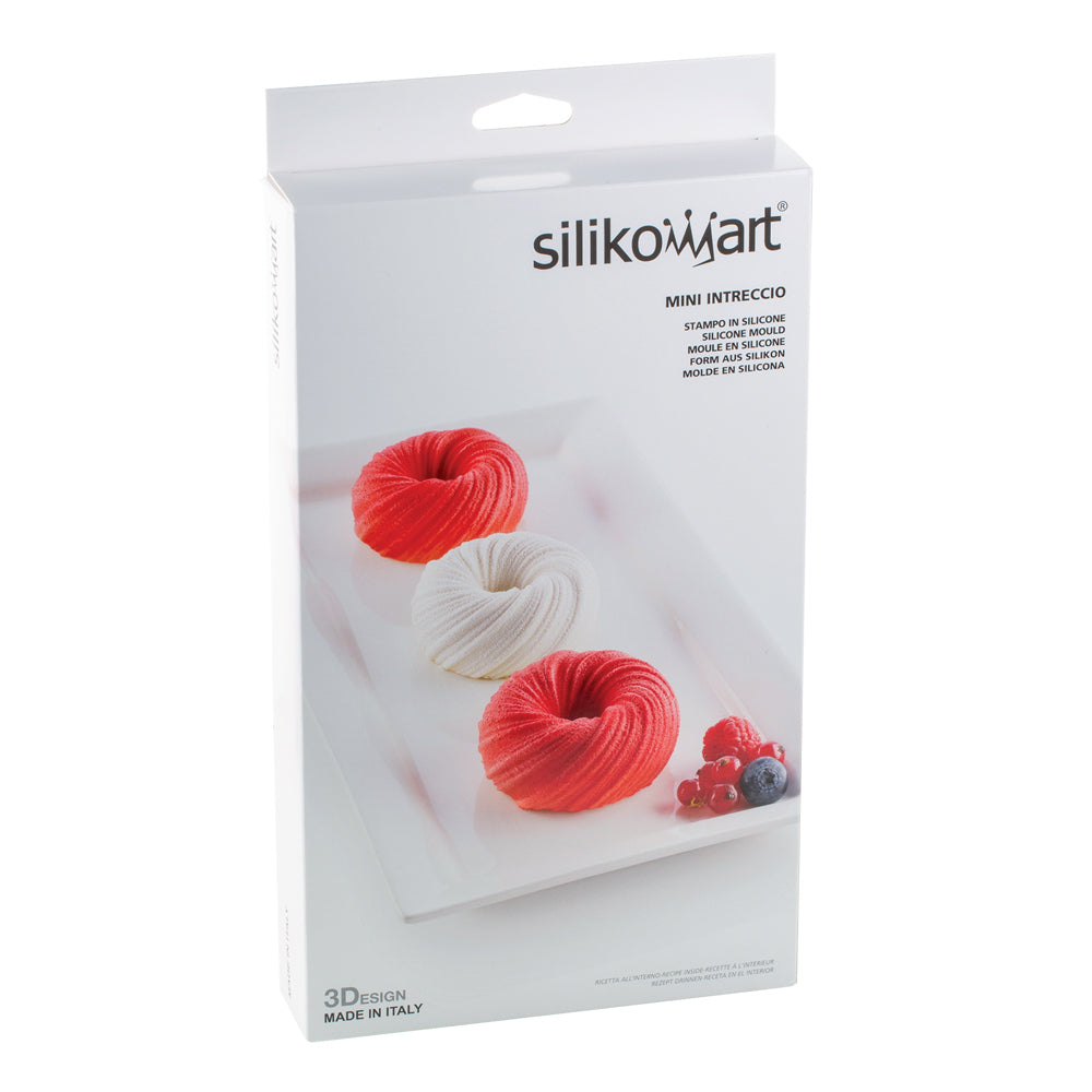 6 MINI INTRECCIO - MOULE SILICONE  D7.5/ H3.5CM Silikomart - Mathon - 2