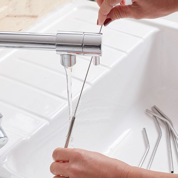 Set 6 pailles courbées en inox 21 cm Mathon - Mathon - 4