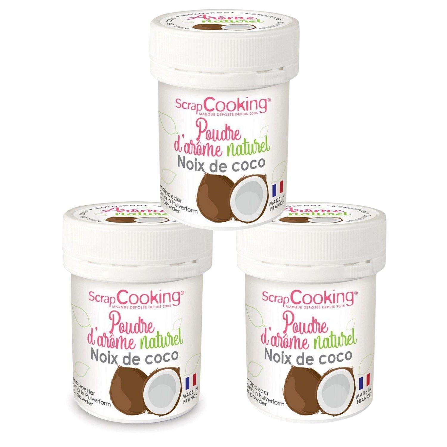 Arôme alimentaire naturel en poudre 45 g - noix de coco Scrapcooking - Mathon