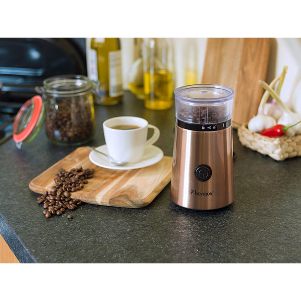 Moulin à café électrique coloris cuivre 150 W Bestron - Mathon - 3