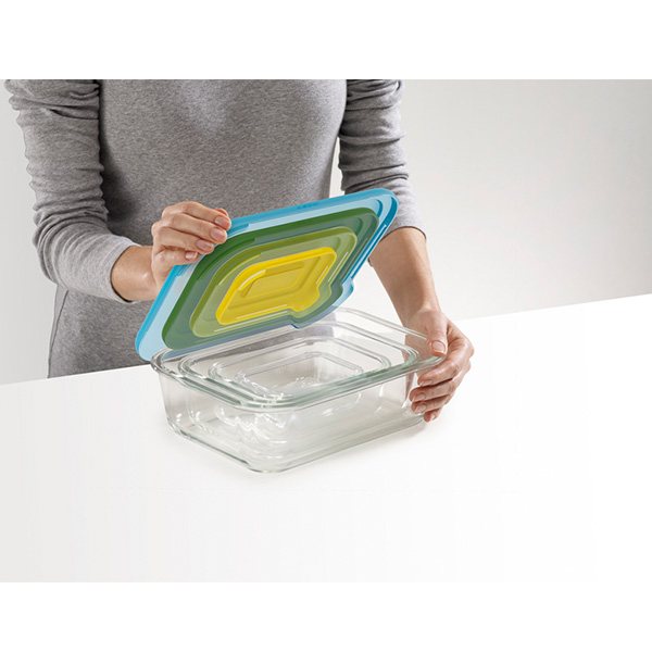 Set de 4 boîtes en verre Net Glass Storage Joseph Joseph - Mathon - 6