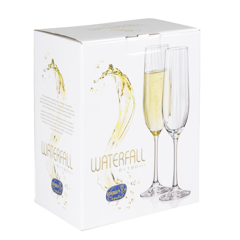 Boîte de 6 flûte Waterfall 19 l Table passion - Mathon - 2