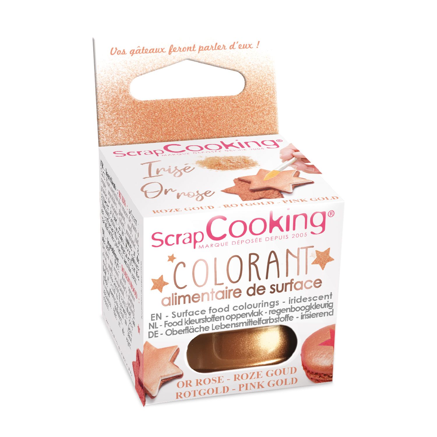 Colorant alimentaire de surface en poudre cuivré - 5 g Scrapcooking - Mathon