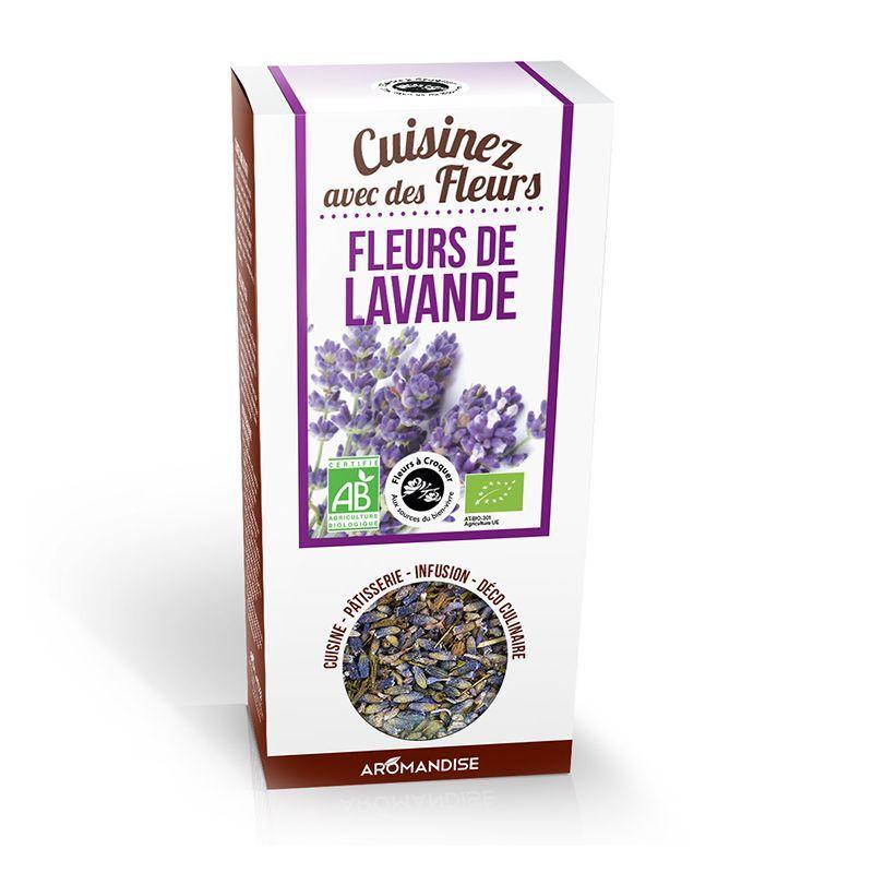 Fleurs comestibles bio - Fleurs de Lavande 40 g Aromandise - Mathon