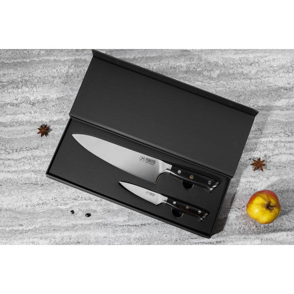 Coffret 2 couteaux de cuisine Fukito Ebène X50 Fukito - Mathon - 2