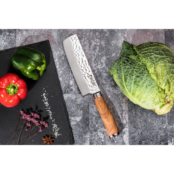 Nakiri damas 10Cr Wusaki 17cm Wusaki - Mathon - 3