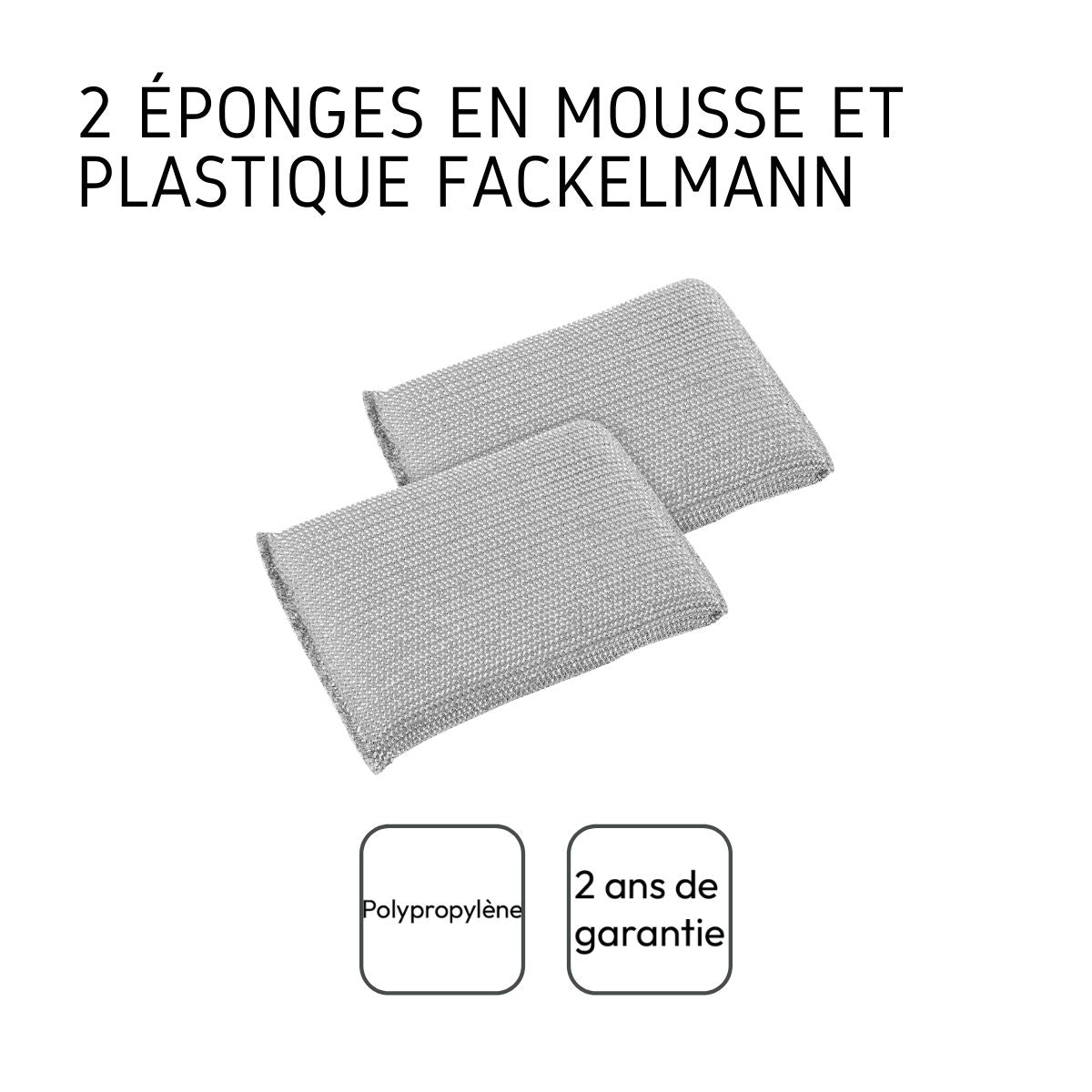 Lot de 2 éponges de vaisselle en mousse Tecno Fackelmann - Mathon - 4