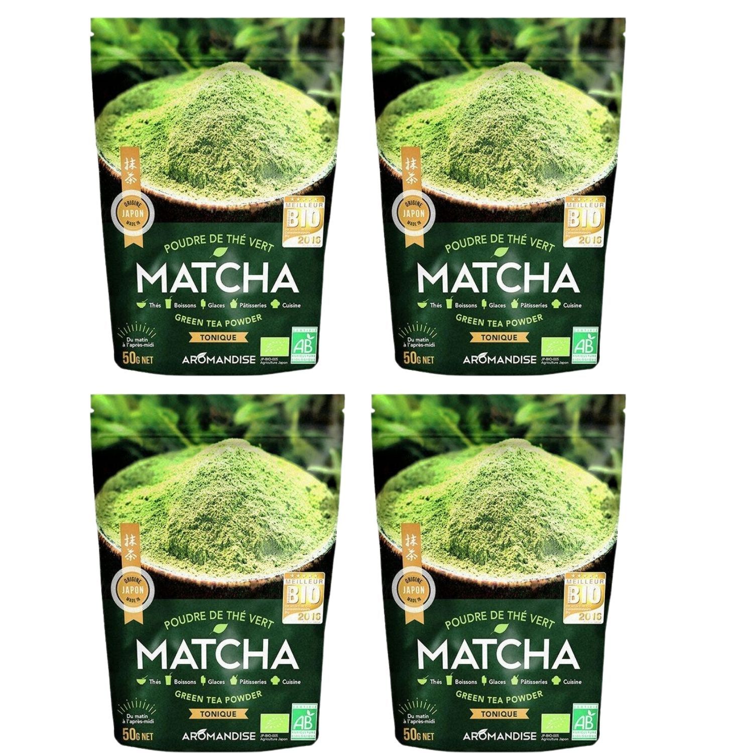 Poudre de thé vert bio japonais Matcha 200 g Aromandise - Mathon