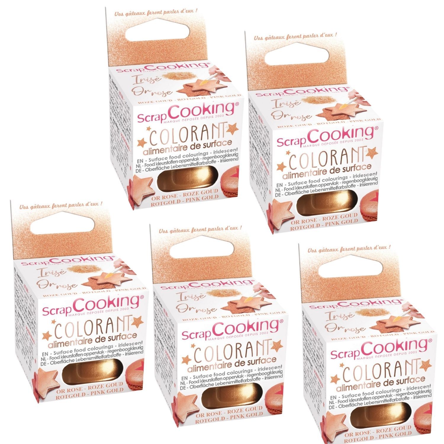 Colorant alimentaire de surface en poudre cuivré 25 g Scrapcooking - Mathon