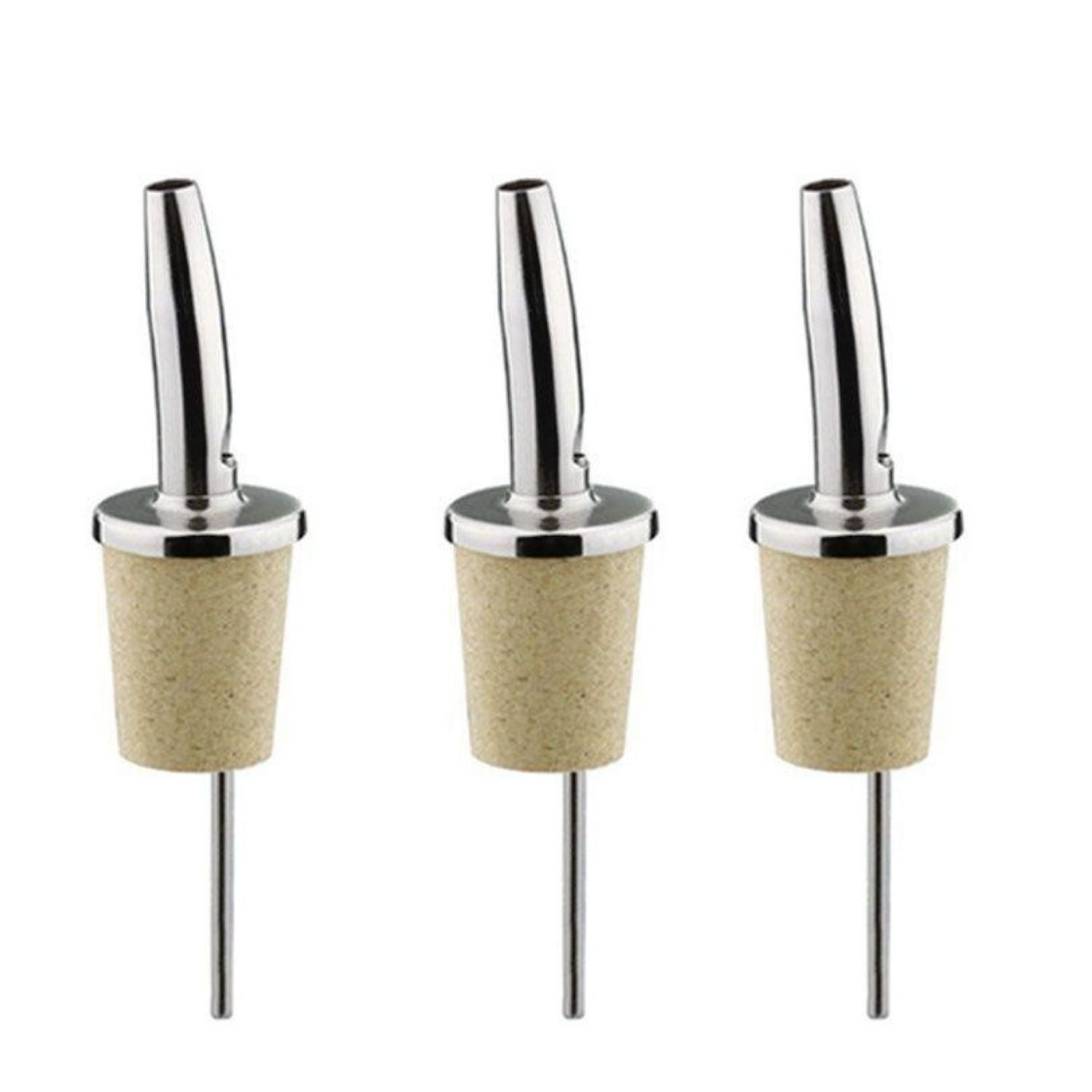 3 bouchons verseurs en inox et liège Chevalier diffusion - Mathon