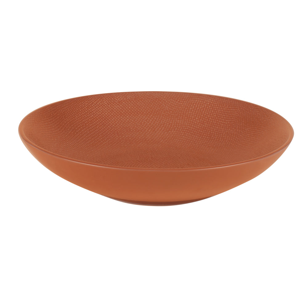 Grande assiette creuse Vésuvio terra 25 cm (lot de 6) Table passion - Mathon