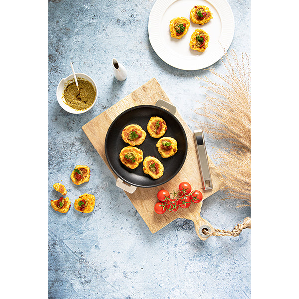 Poêle inox antiadhérente Strate sans manche 24 cm Cristel - Mathon - 2