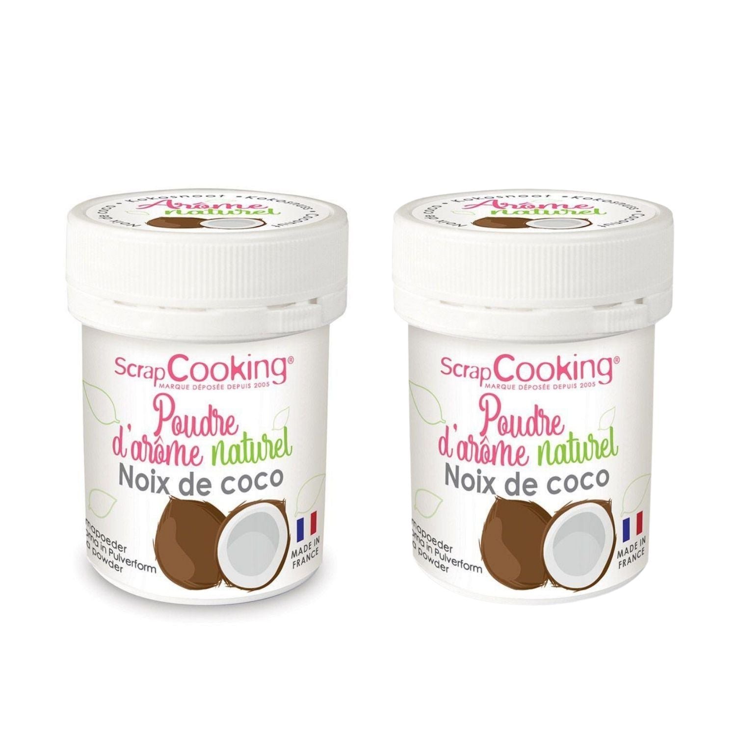 Arôme alimentaire naturel en poudre 30 g - noix de coco Scrapcooking - Mathon