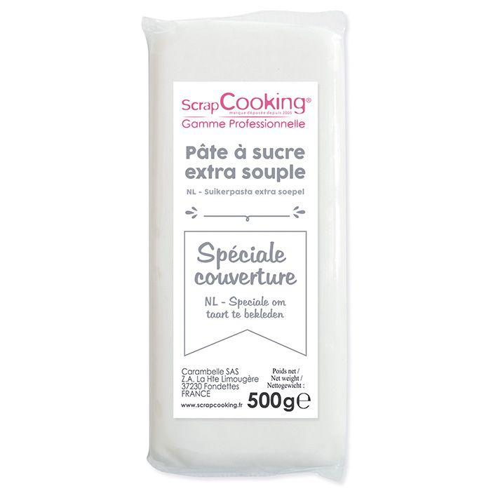 Pâte à sucre de couverture blanche 500 g Scrapcooking - Mathon