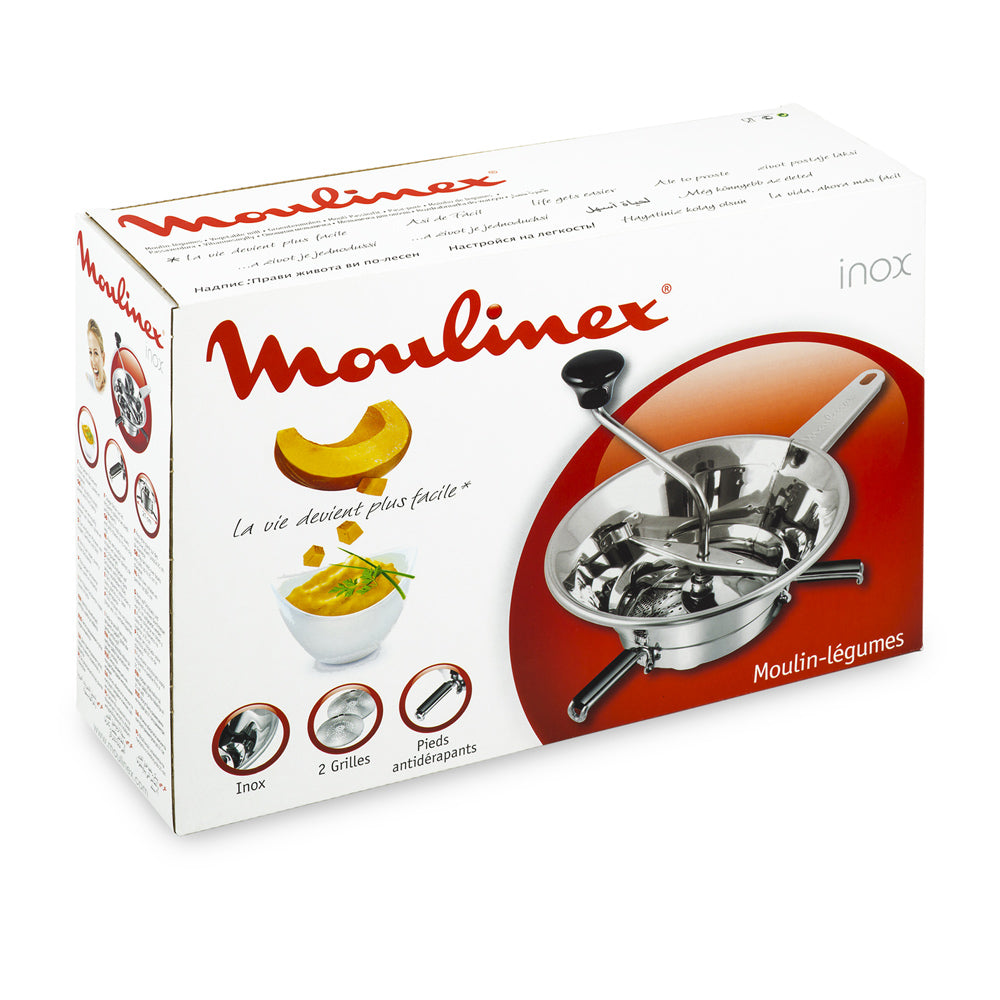 RÖSLE Moulin à Légumes Manuel avec Poignée - Moulinette pour Écraser ou  Réduire des Aliments -true- Acier Inoxydable & Pince de Cuisine Alimentaire