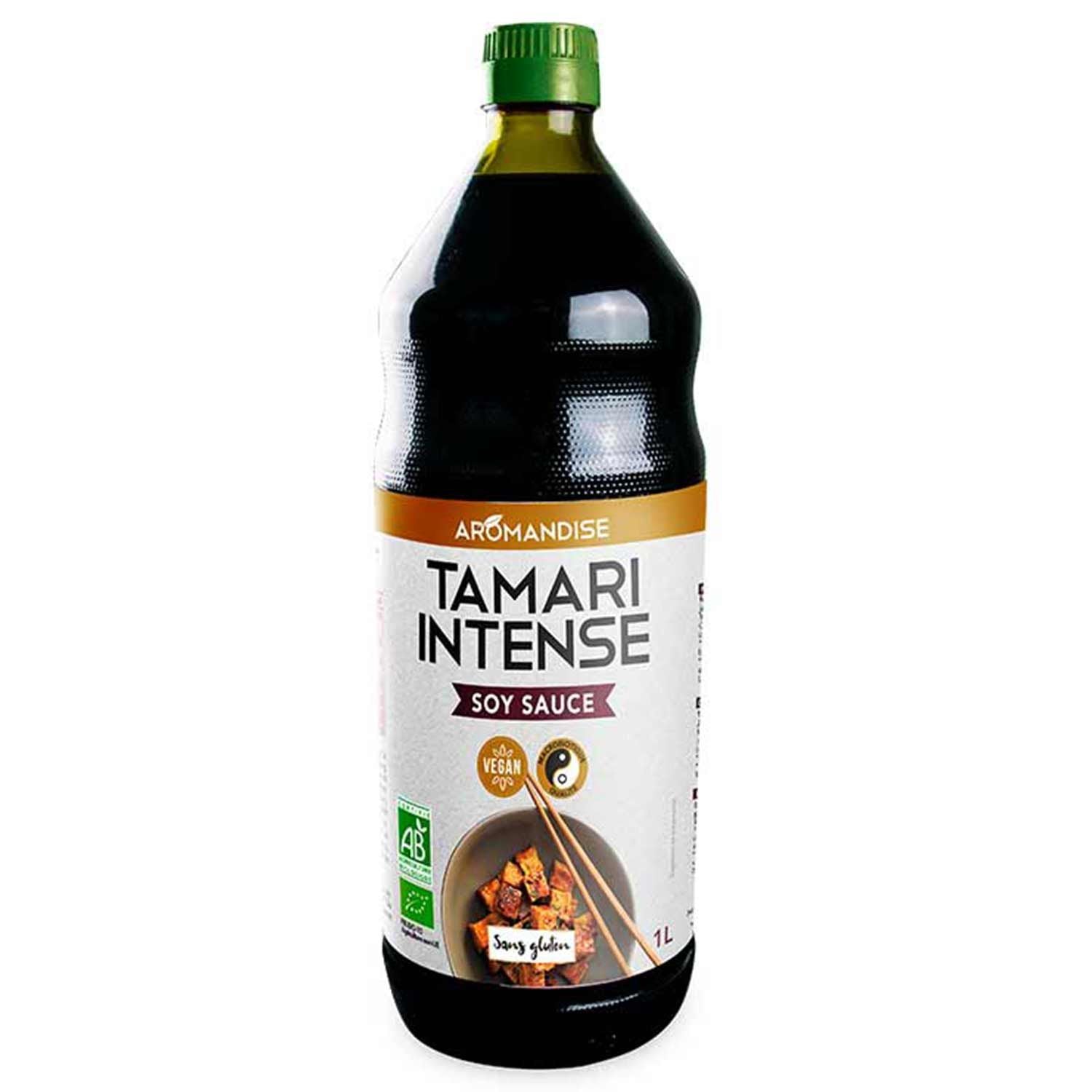 Sauce Soja Bio Tamari intense - 1 l Aromandise - Mathon