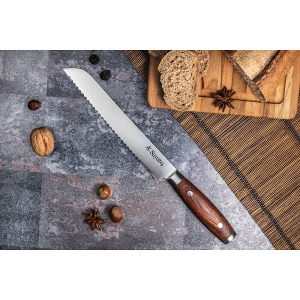 Couteau Sayuto Pakka X50 modèle pain 20cm manche riveté Sayuto - Mathon - 4