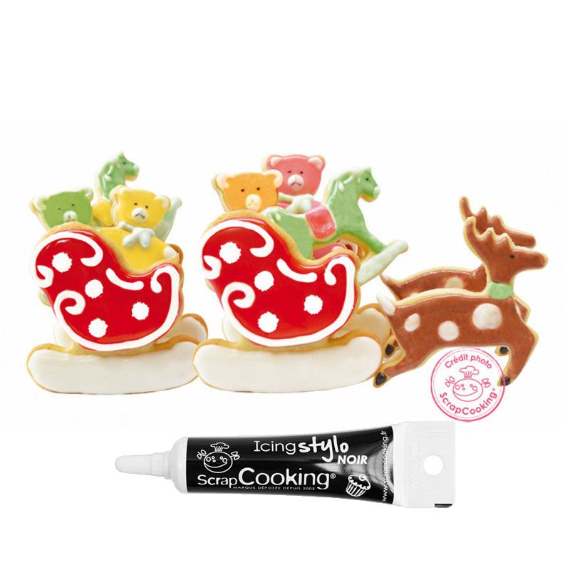 Kit pâtisserie Atelier des lutins + Stylo de glaçage noir Scrapcooking - Mathon