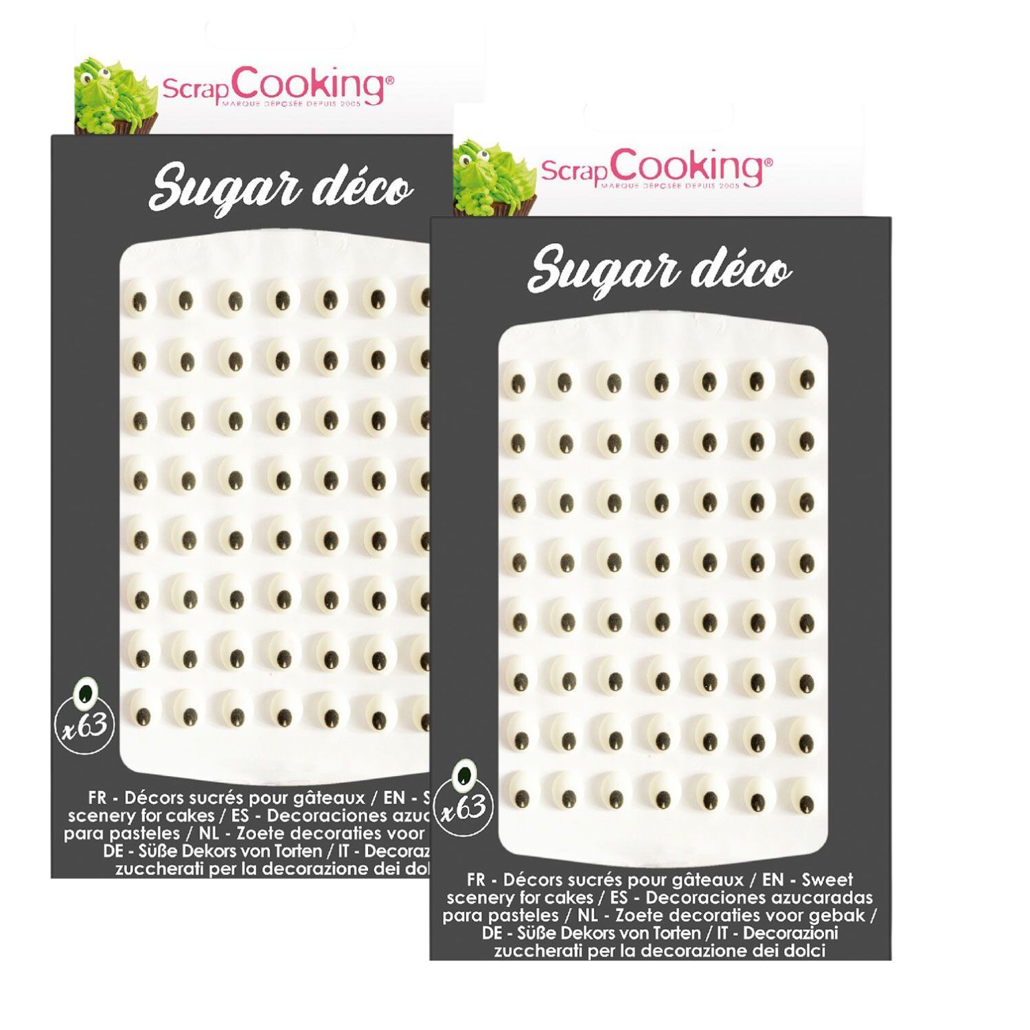 126 décors sucrés yeux Scrapcooking - Mathon