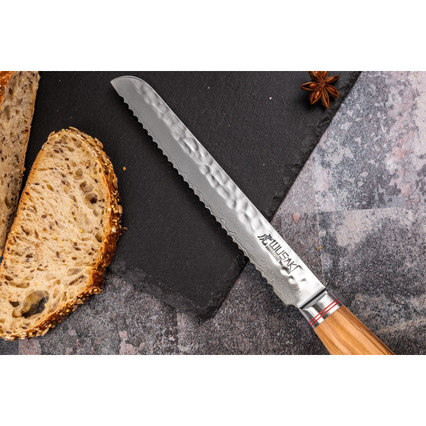 Couteau pour pains damas 10Cr Wusaki 20cm avec dents Wusaki - Mathon - 2