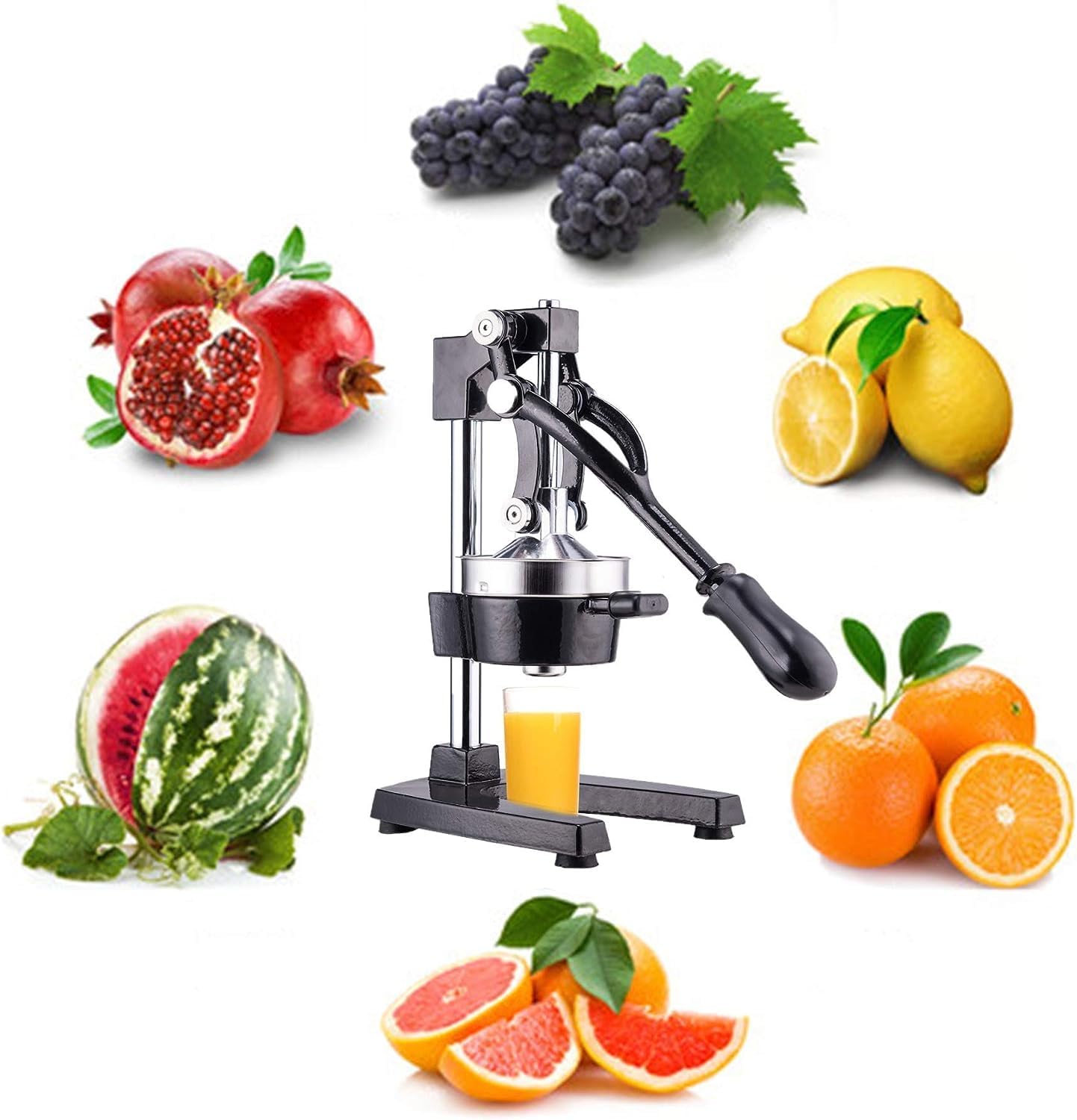 Presse-agrumes manuel à levier en acier noir Vendos85 - Mathon