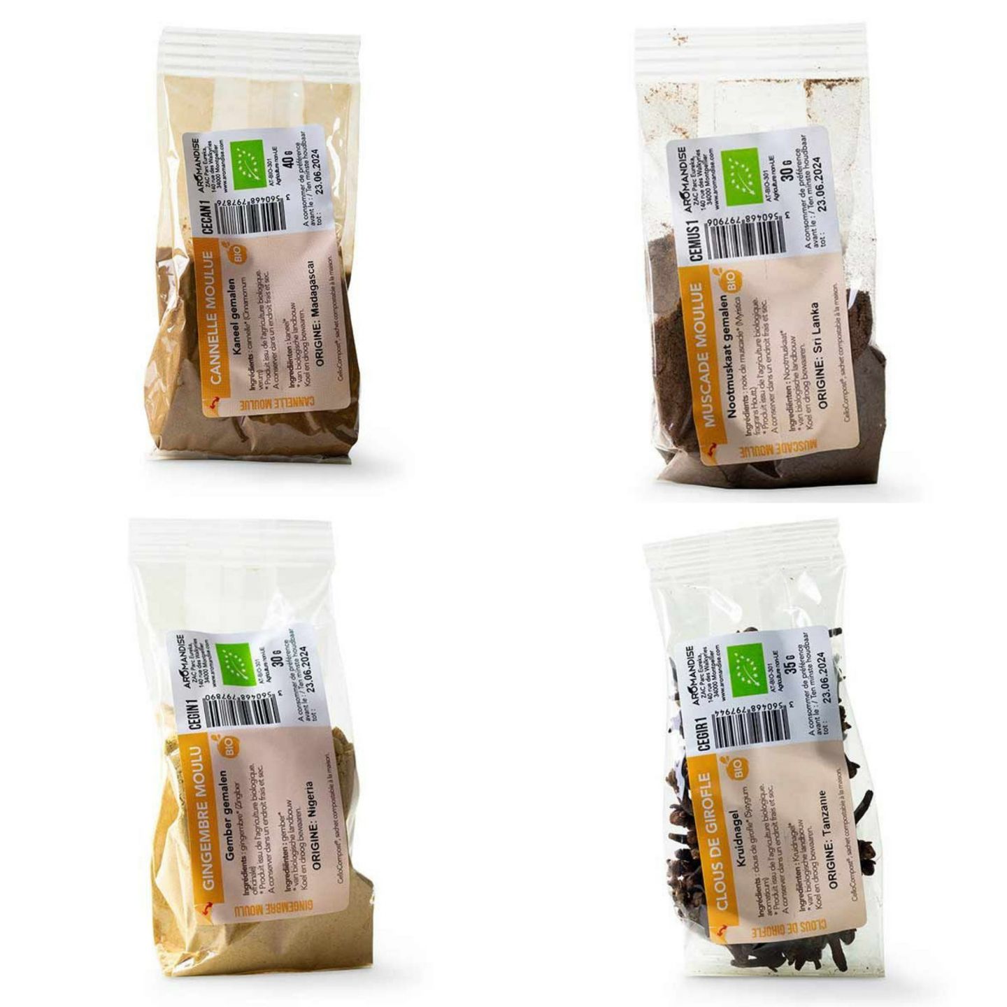 Mélange 4 épices bio - cuisine antillaise Aromandise - Mathon