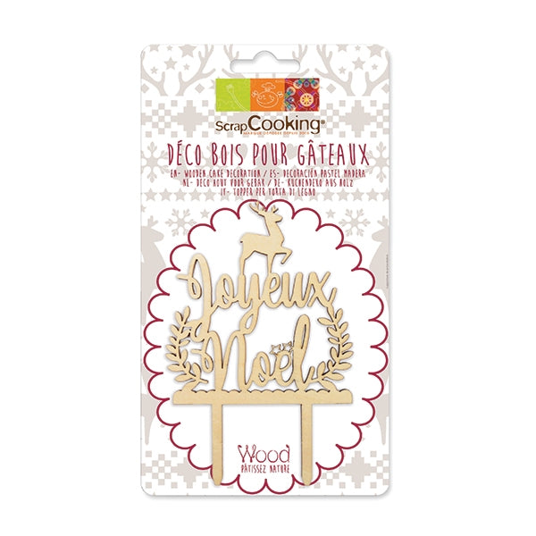 Décoration bois gâteaux Joyeux Noël Scrapcooking - Mathon - 2