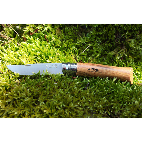 Couteau pliant tradition N°08 Inox 8,5 cm manche en hêtre Opinel - Mathon - 6