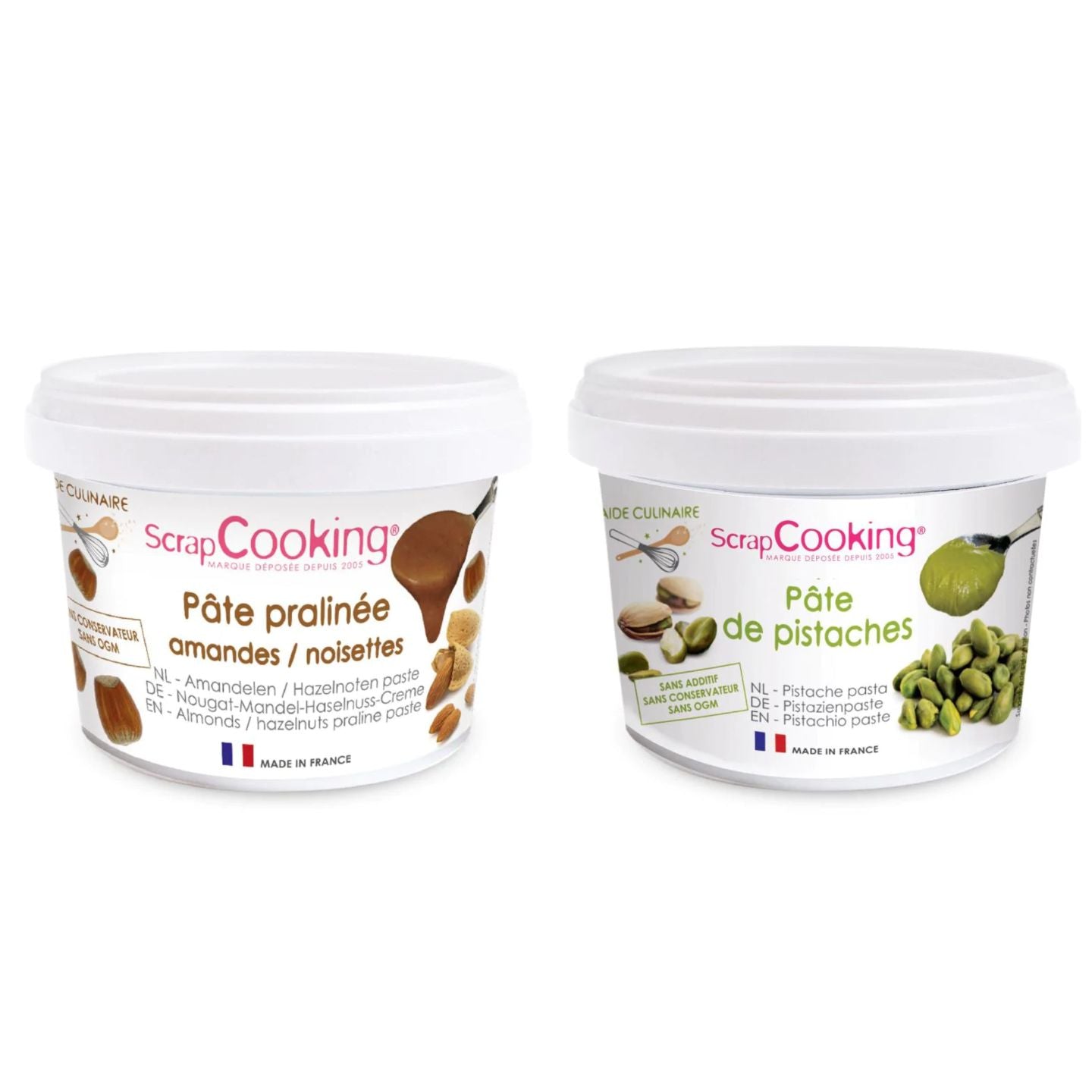 Pâte de pistache 200 g + noisette et amande 200 g Scrapcooking - Mathon