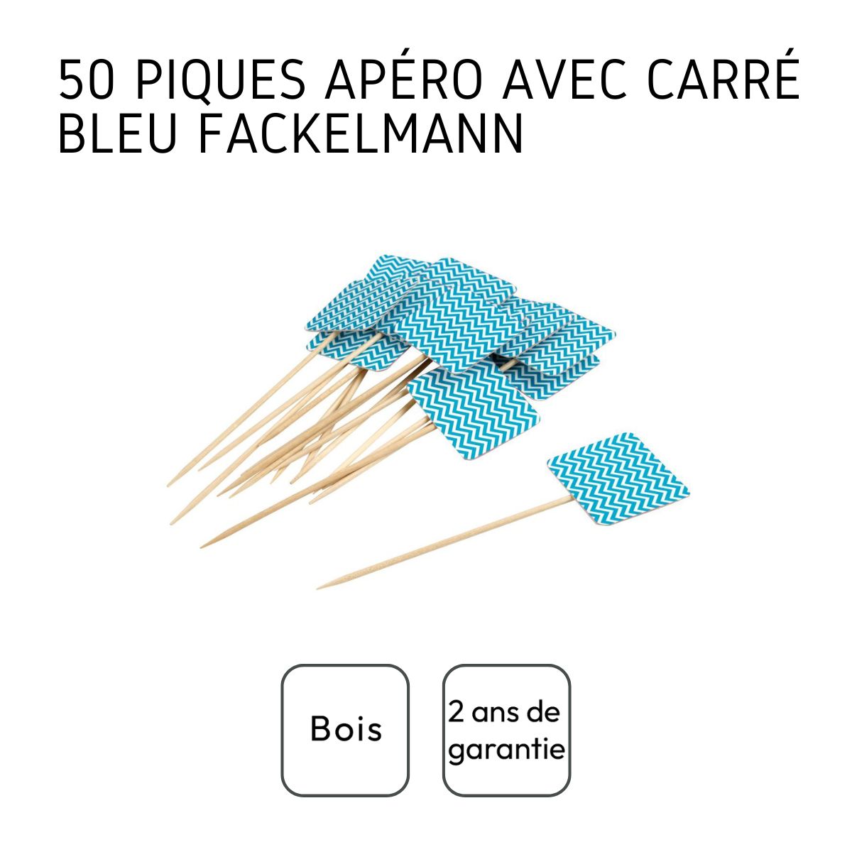 Lot de 50 cure-dents avec drapeau pour apéritif Eco Friendly Fackelmann - Mathon - 4