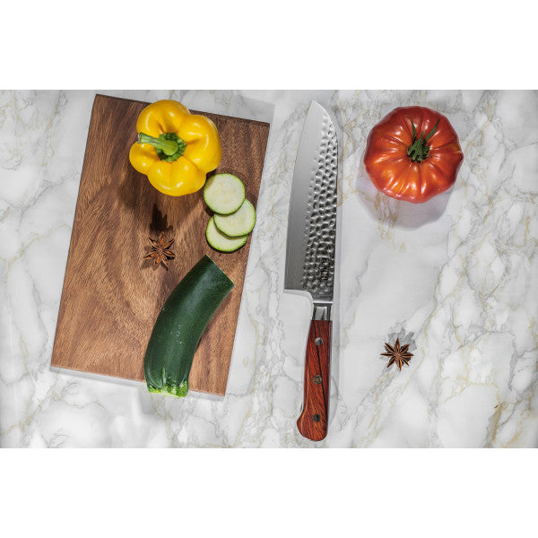 Couteau Fukito Rosewood Damas modèle santoku 18cm Fukito - Mathon - 3