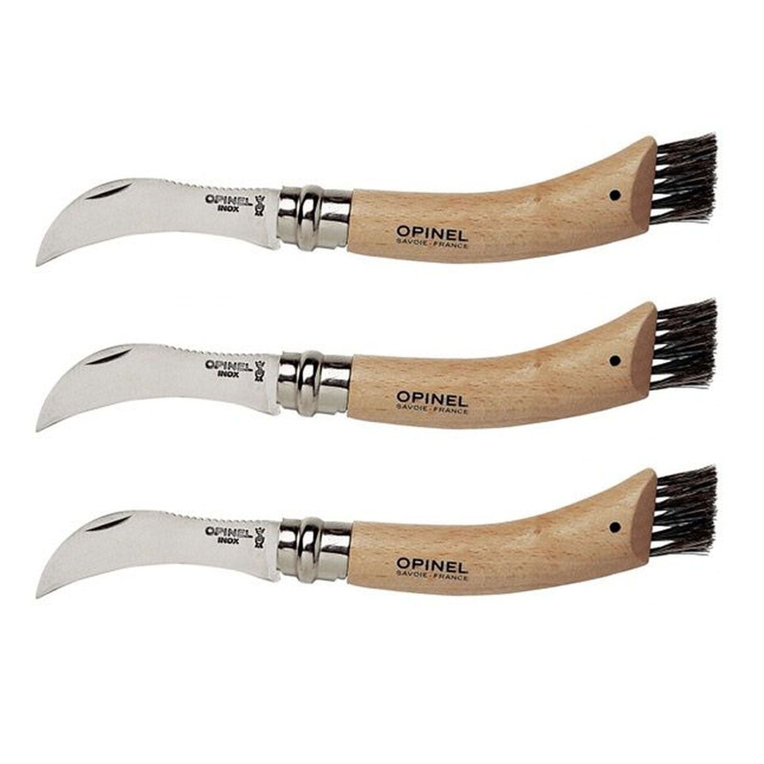 3 couteaux à champignon Opinel 8 cm Ecodis - Mathon