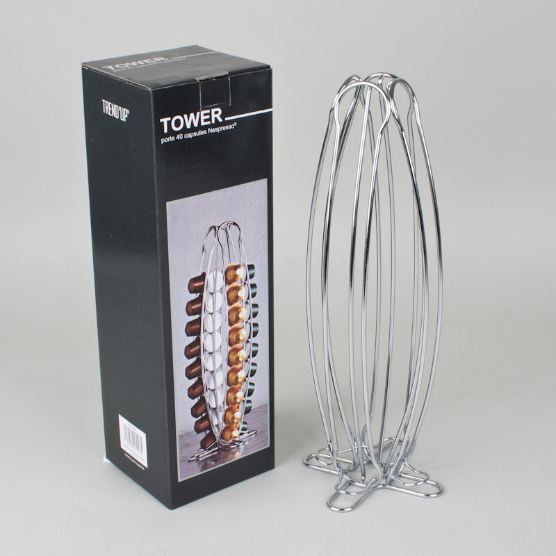 Porte capsules Tower pour 40 capsules Nespresso Trend