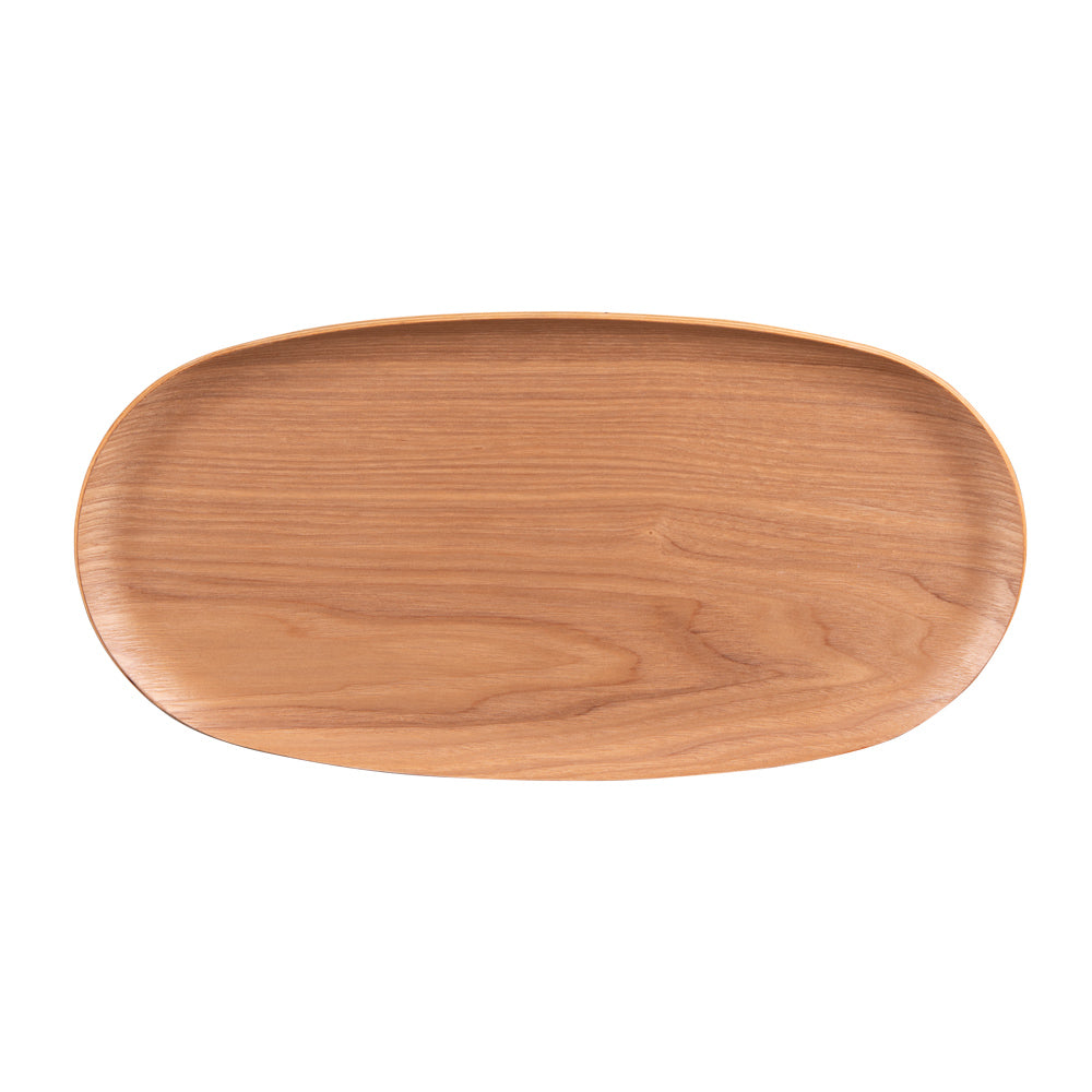 Plateau ovale bois naturel 35x18 cm Table passion - Mathon - 1