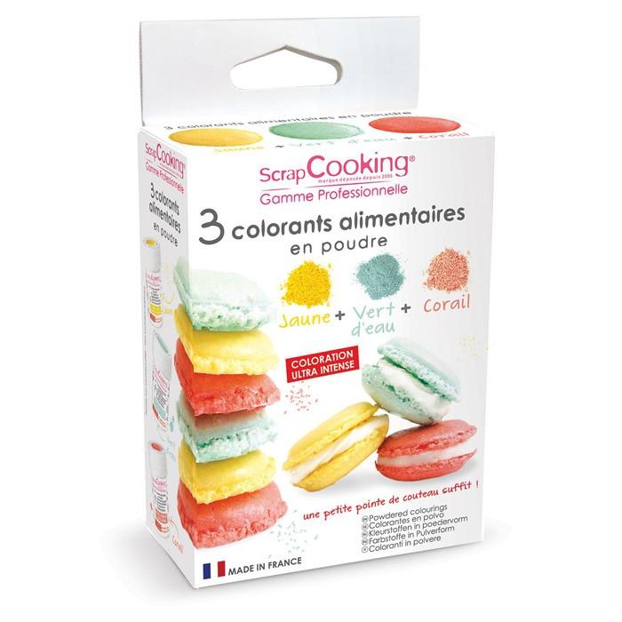 3 colorants alimentaires vert d