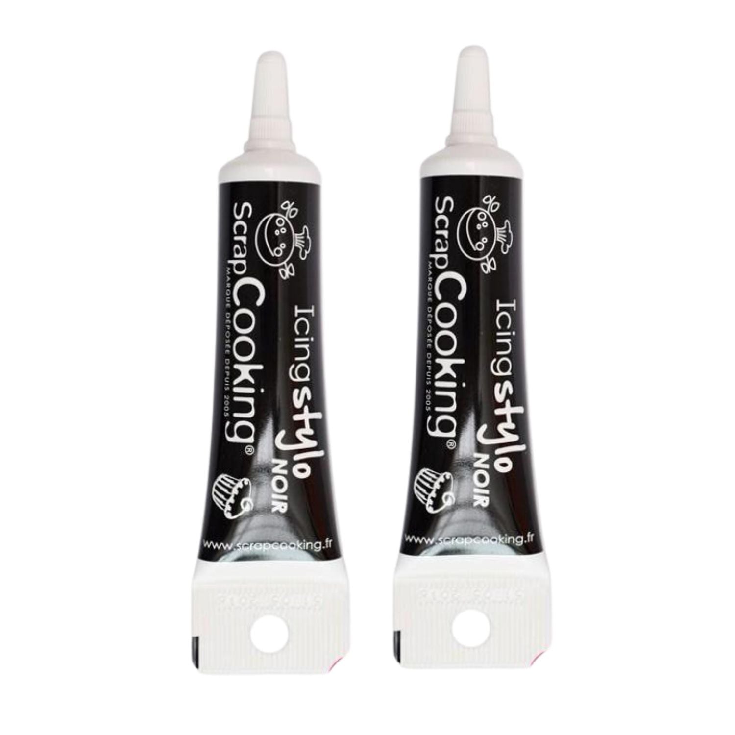 2 stylos de glaçage noirs Scrapcooking - Mathon