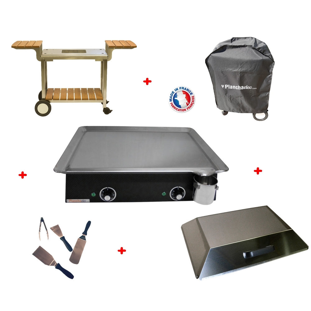 Pack plancha électrique  Classic 600 Carbon - Chariot Elysée 601 Planchaelec - Mathon - 1