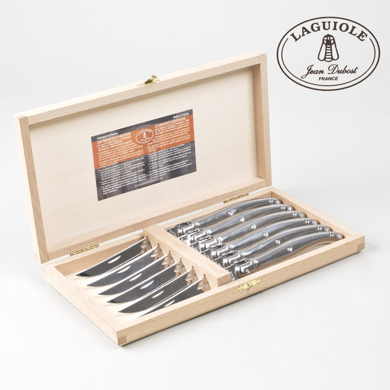 Coffret 6 couteaux laguiole inox fermant Jean Dubost - Mathon - 3