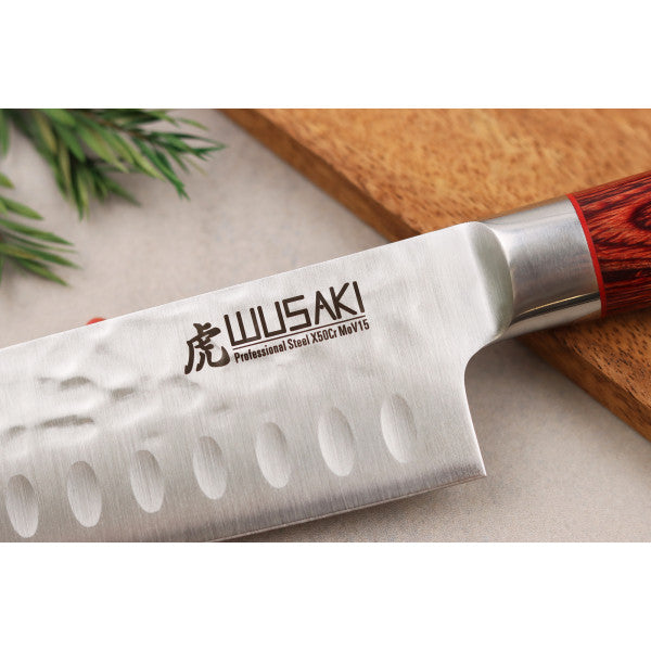 Coffret couteaux Santoku + Office Wusaki Pakka X50 Wusaki - Mathon - 6