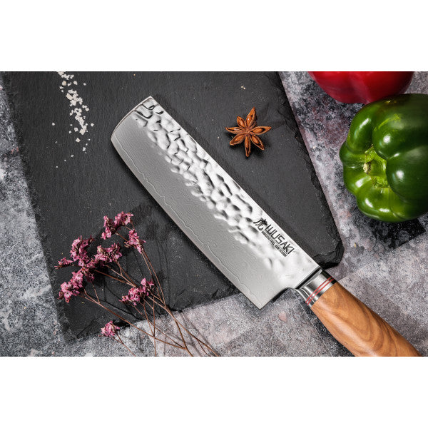 Nakiri damas 10Cr Wusaki 17cm Wusaki - Mathon - 2