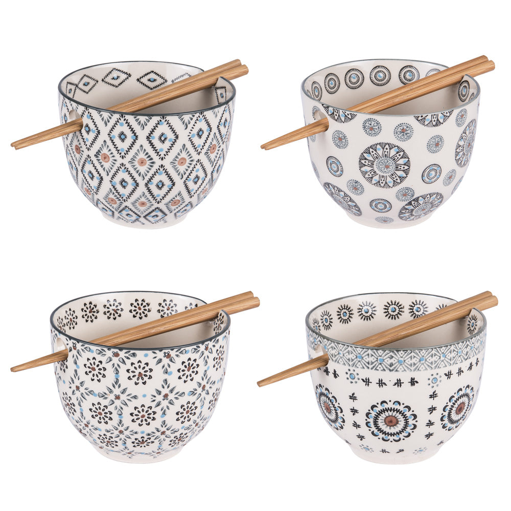 Bols et baguettes Nelson 13 cm (lot de 4) Table passion - Mathon