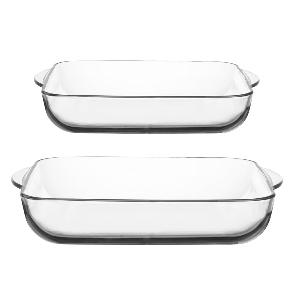 Lot de 2 plats carrés 22+28 cm Pasabahce - Mathon - 1